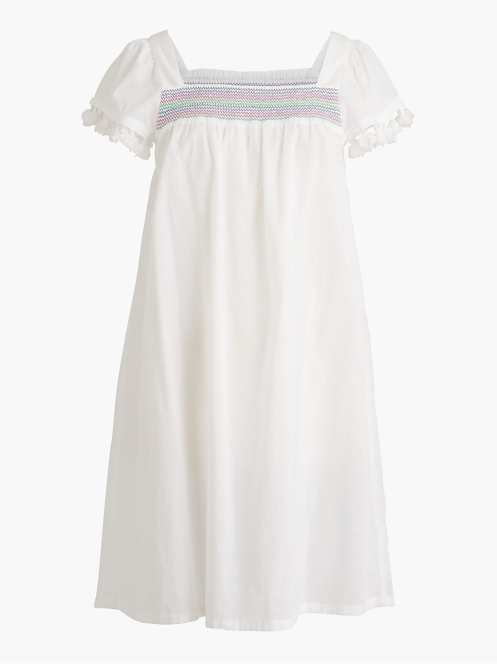J.Crew Smocked tassel mini dress Coverup